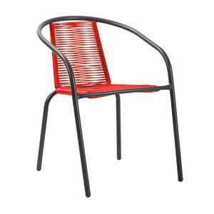 Fauteuil Bistrot II - 51.5 x 61 x H 72 cm - Rouge fraise - MOOREA