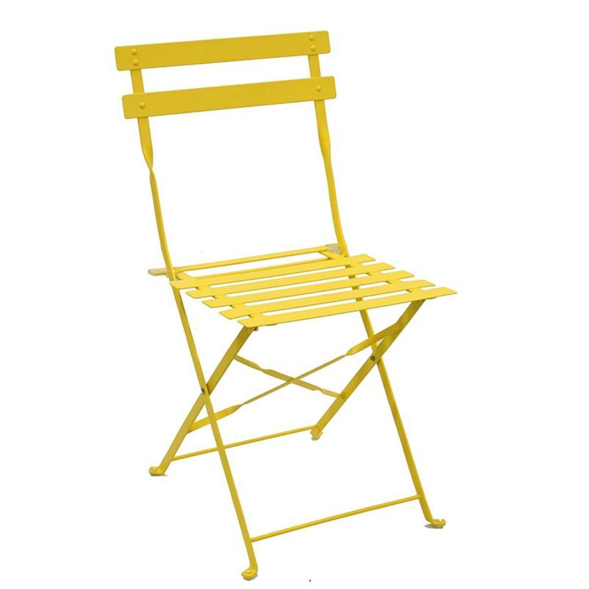 Chaise Diana - 46 x H 80 x 41 cm - Différents coloris - Jaune - MOOREA