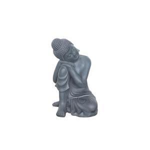 Statue de Bouddha assis - 34 x 35 x H 50 cm - Gris