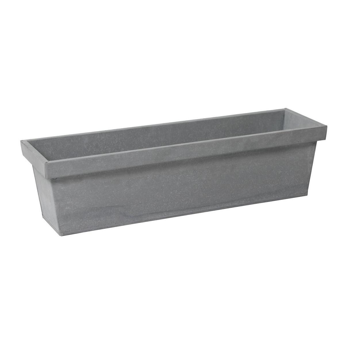 Jardinière en zinc - 50 x 17 x H 16 cm - Gris - MOOREA