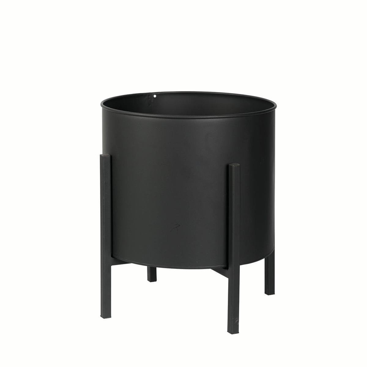 Pot design sur pieds - ø 22 x H 24 cm - Différents modèles - Noir - MOOREA