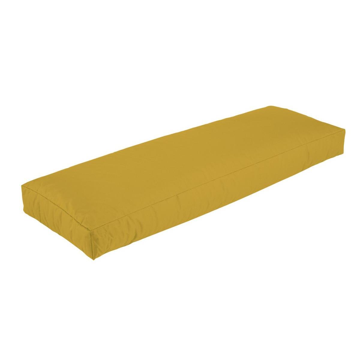 Coussin dossier palette imperméable - 120 x H 10 x 40 cm - Jaune - MOOREA