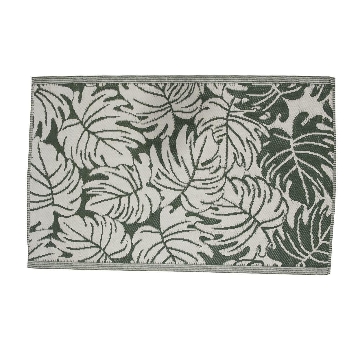 Tapis feuilles - 100 x 150 cm - Noir