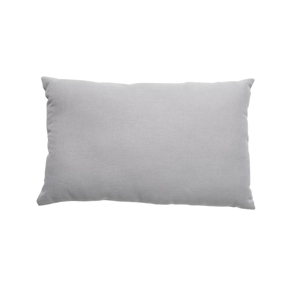 Coussin allongé uni - L 50 x l 30 cm - Différents modèles - Gris clair