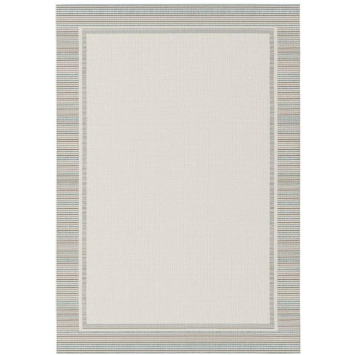 Tapis d'extérieur rayé – 170 x 120 cm – Gris