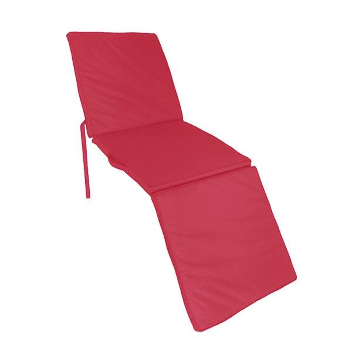 Coussin bain de soleil - 60 x 180 cm - Rouge - MOOREA