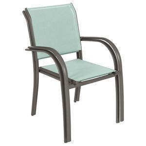 Fauteuil Piazza - 56 x 65 x H 88 cm - Vert céladon, gris graphite - HESPERIDE