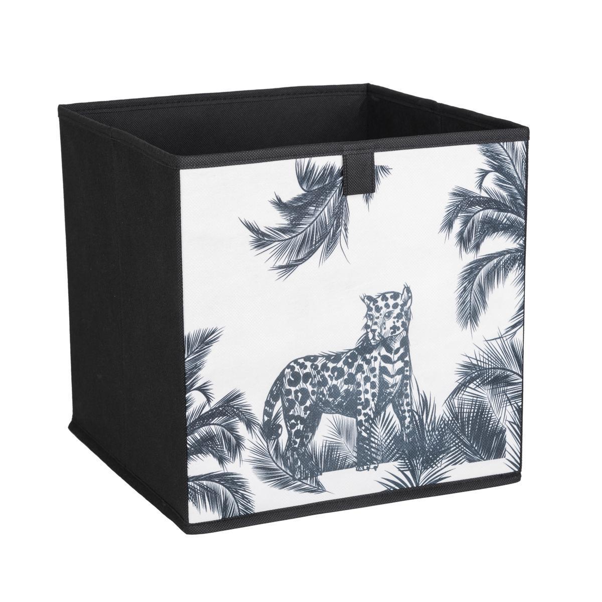 Cube de rangement jungle - 28 x 28 x H 28 cm