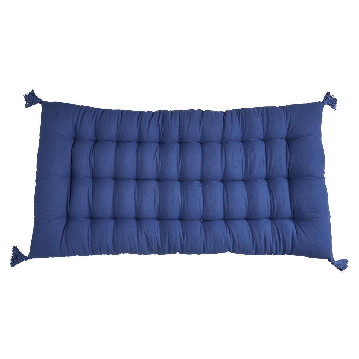 Coussin de sol long - 60 x 120 cm - Bleu