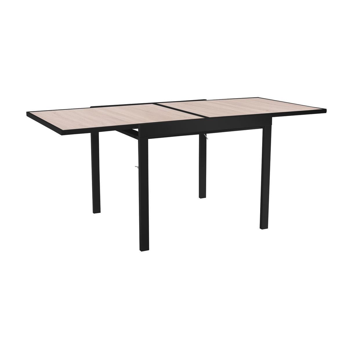 Table extensible Charline - 90/180 x 84 x 75.5 cm - Noir - K.KOON