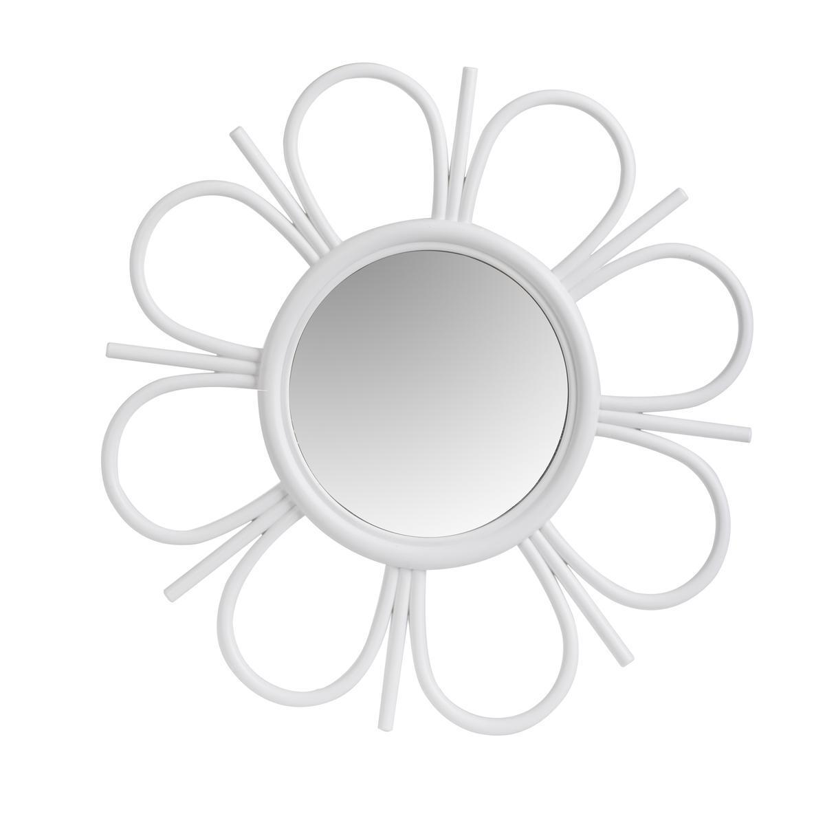 Miroir fleur - ø 48 x 1.7 cm - Blanc