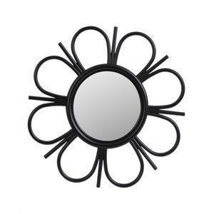 Miroir fleur - ø 48 x 1.7 cm - Noir