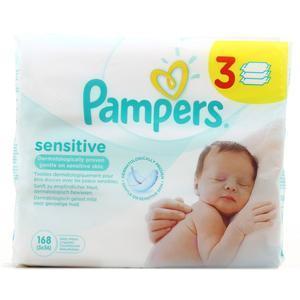 168 lingettes bébé Sensitive - PAMPERS