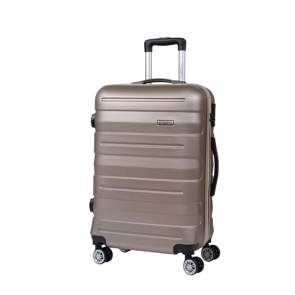 Valise Manoukian - H 60 cm - Beige champagne