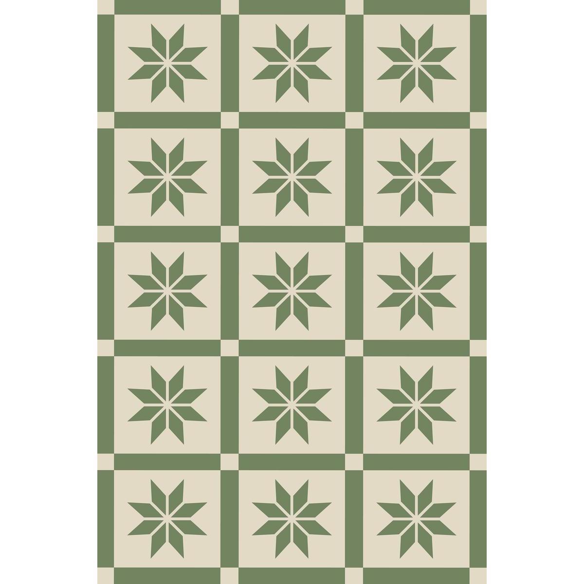 Tapis décoré Lisboa - 50 x 75 - Vert