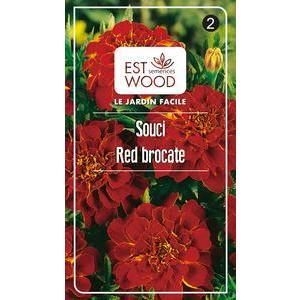 Semence végétale - 1 sachet de 14 x 8 cm - Soucis rouges de brocade