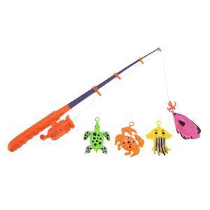 Jeu de pêche - Canne : L 42 cm - Vert, violet, orange, violet
