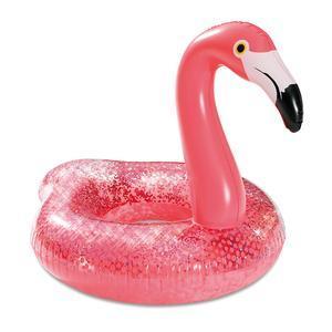 Bouée pailletée flamant rose - ø 104 x H 91 cm - Rose