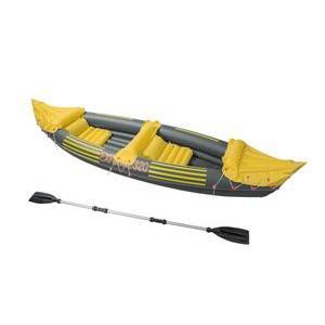 Kayak gonflable - 325 x 81 x 53 cm - Jaune, vert