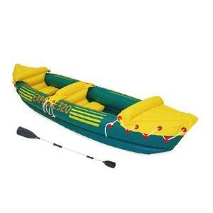 Kayak gonflable - 325 x 81 x 53 cm - Jaune, vert