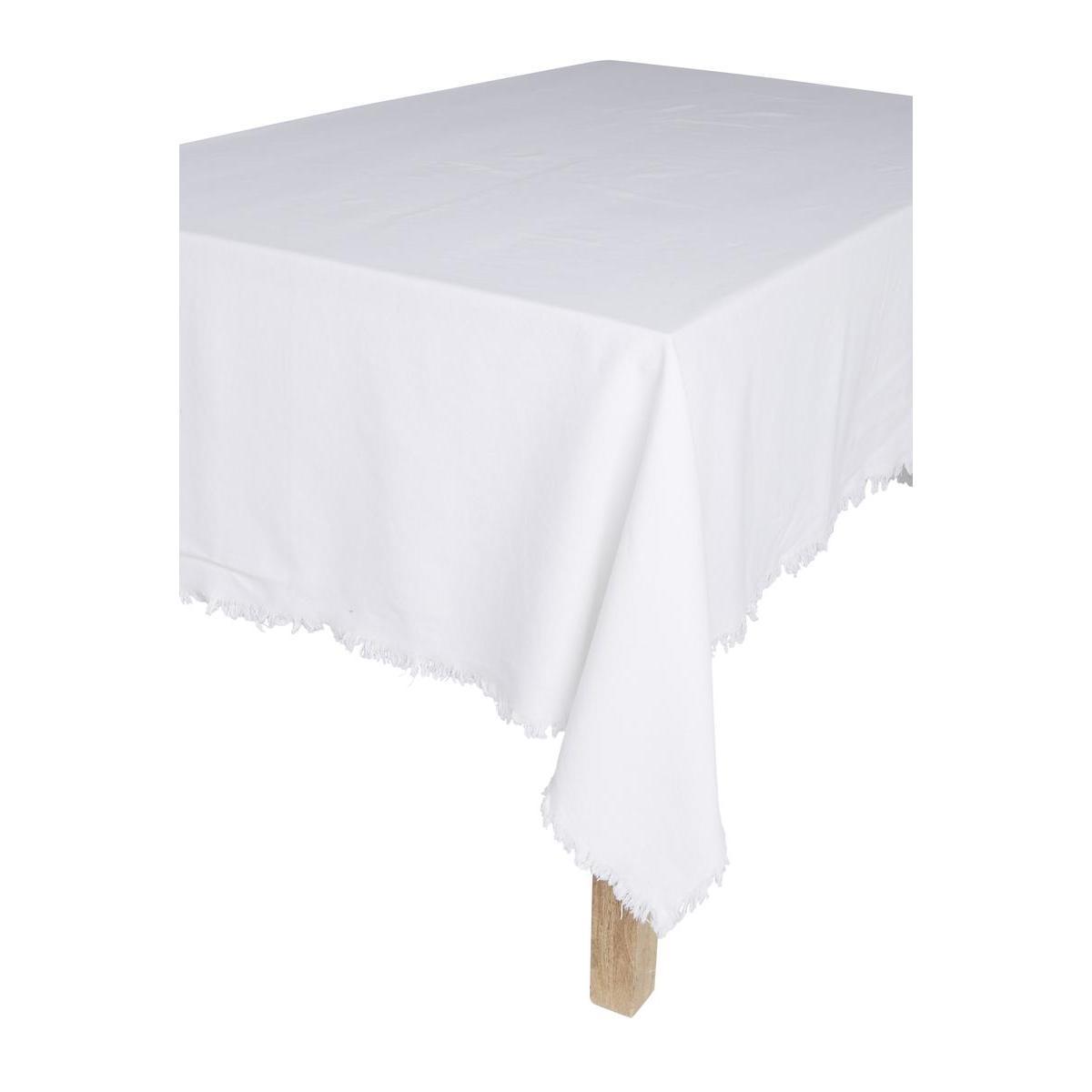 NAPPE FRANGEE COT 250 BLANC