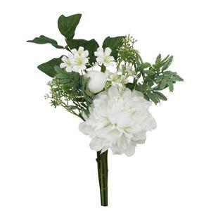 Bouquet de pivoines et feuillages - H 33 cm