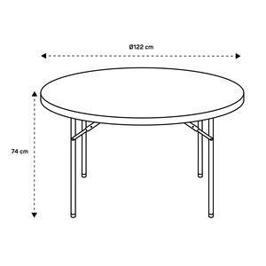 Table ronde Party - ø 122 x H 74 cm - MOOREA