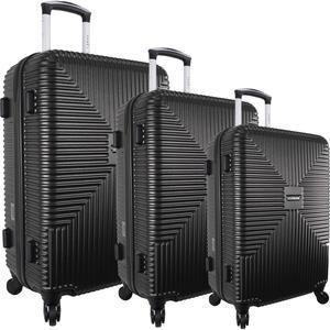 Lot de 3 valises à 4 roues - Noir
