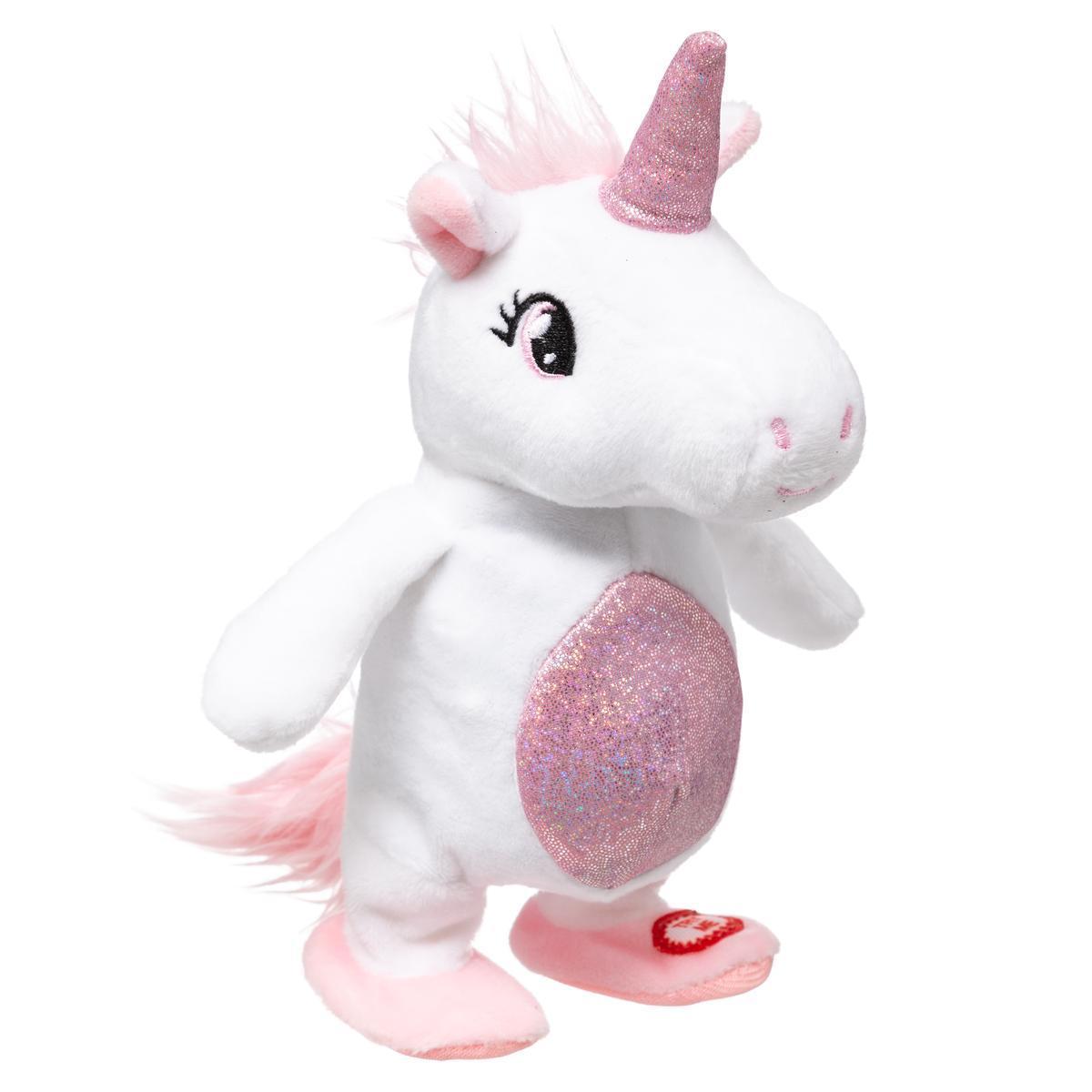 Licorne qui répète - 9.5 x L 12 x H 20.5 cm - Différents coloris - BE TOY'S