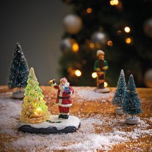 Sapin LED et personnage de Noël - 9.5 x 6 x 9.5 cm - Différents modèles - Multicolore