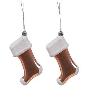 2 Suspensions petits souliers - 5 x 3 x 11 cm - Rose, orange, blanc