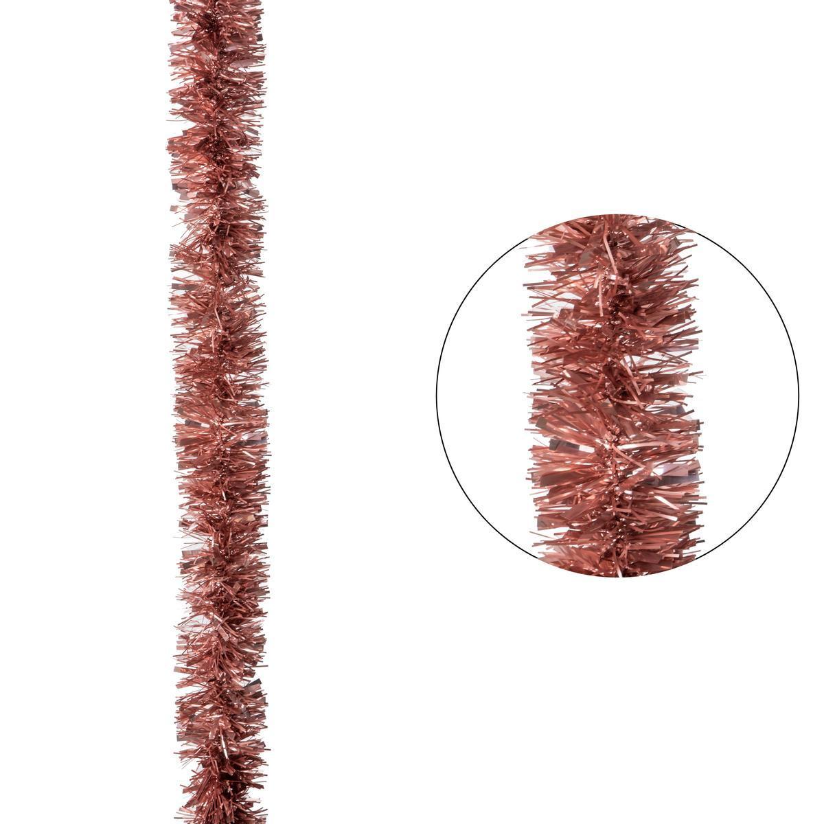 Guirlande scintillante - L 2 m x 10 cm x 6 brins - Rose, rouge
