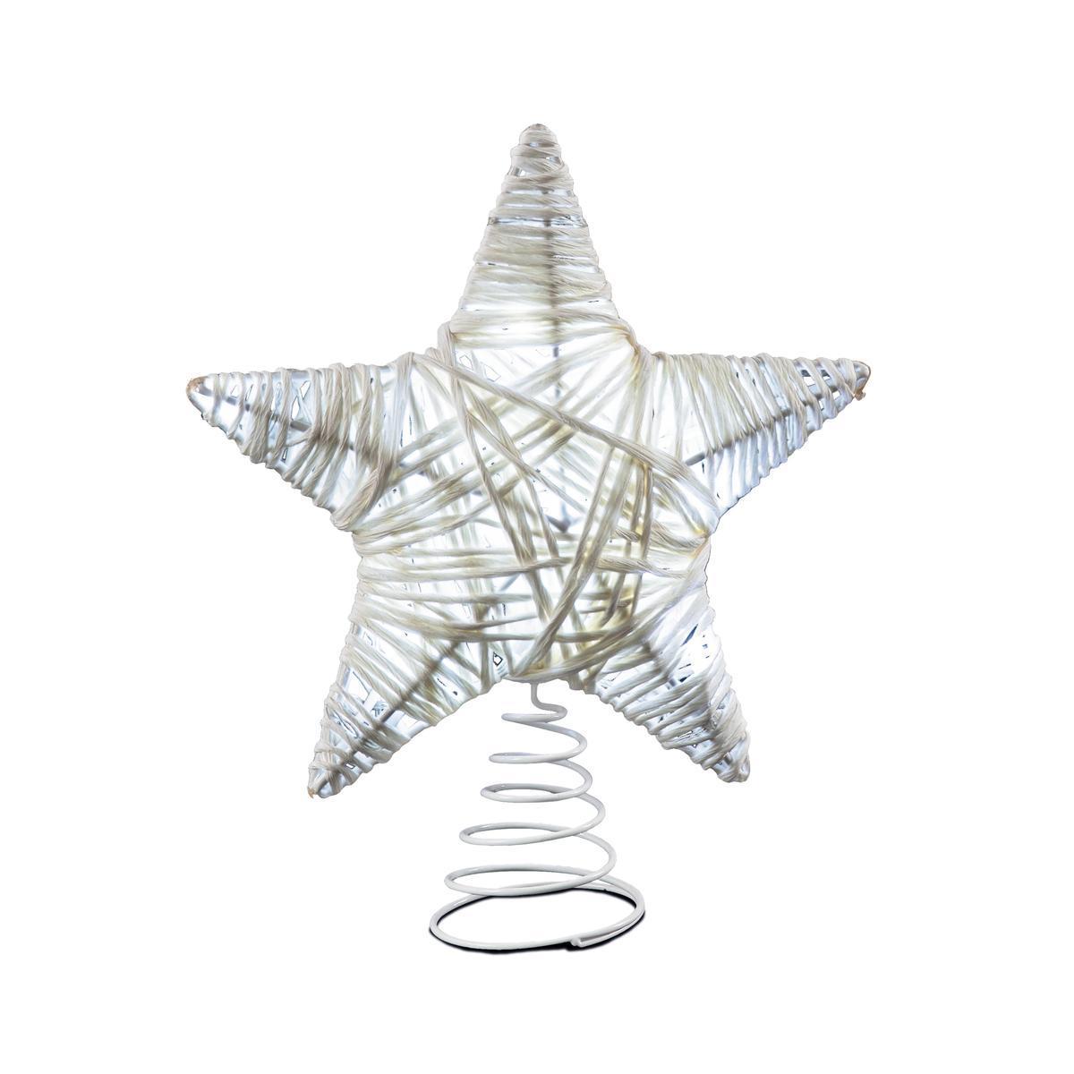 Cimier étoile lumineux - 24.5 x 7.5 x 27.5 cm - Blanc