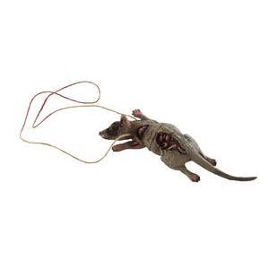 Collier rat enragé - 5 x L 8 x H 26 cm - Gris