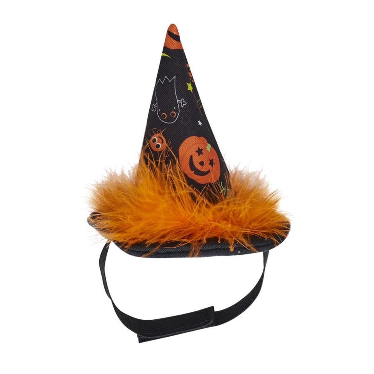 Chapeau Halloweenesque pour animal - Orange, noir