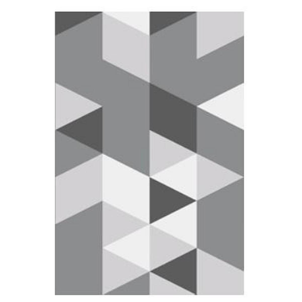 Tapis Géométrix - 150 x 200 cm - Différents formats - Gris, blanc
