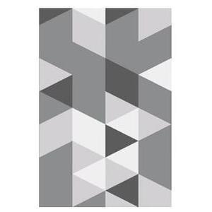 Tapis Géométrix - 100 x 150 cm - Différents formats - Gris, blanc