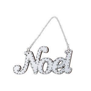 Suspension NOEL - 11.5 x H 5 cm - Blanc