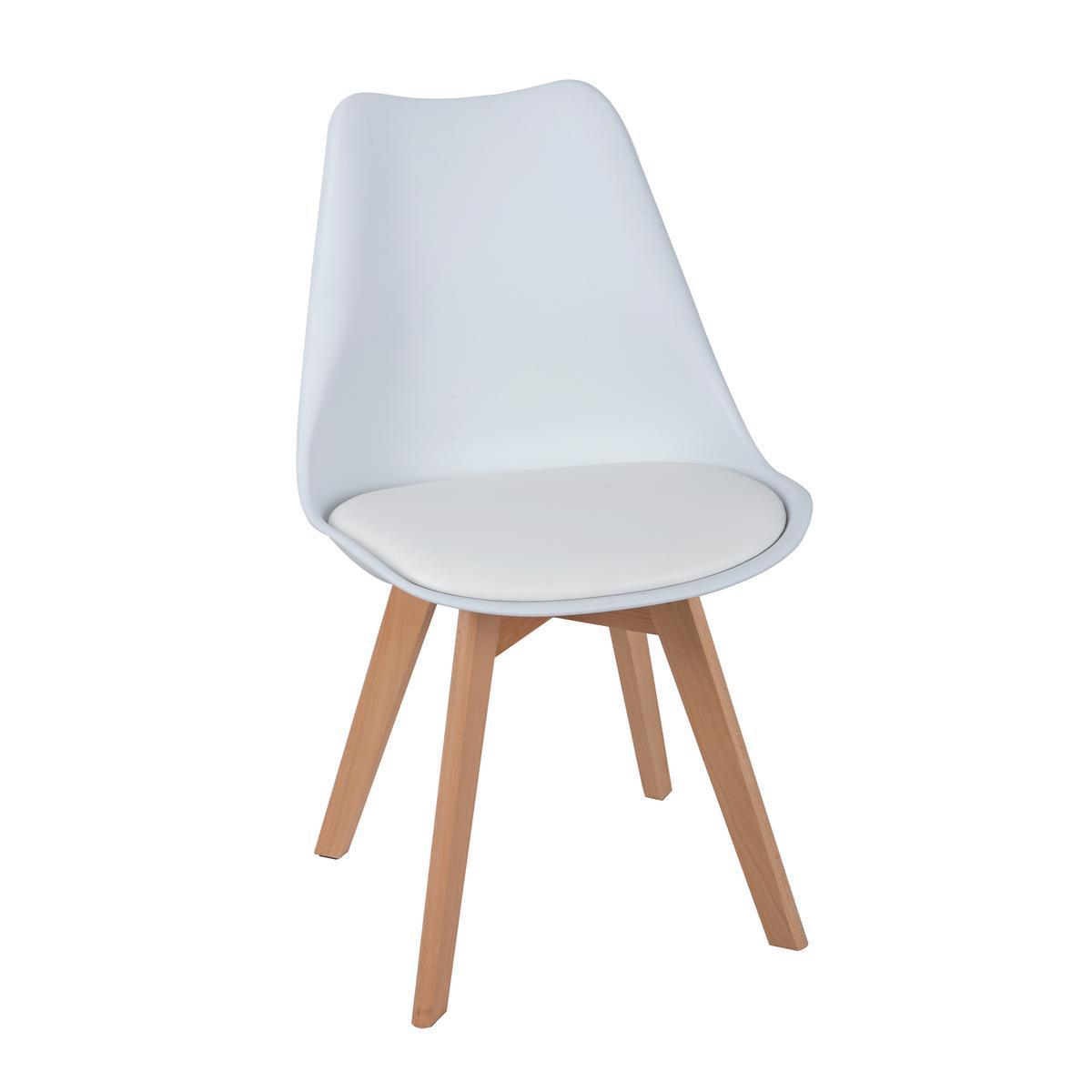 Chaise Élise - 52 x L 47 x H 83 cm - Blanc - K.KOON