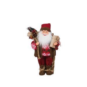 Père Noël Bûcheron - H 40 cm - Différentes tailles - Multicolore