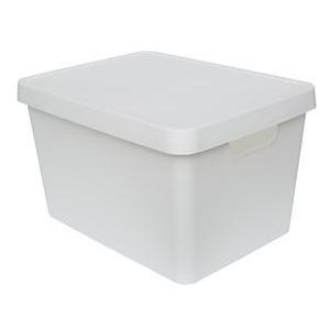 Boîte de rangement Vinto 17L - L 27.7 x H 21.8 x l 37 cm - Différents modèles - Blanc - IZÉO