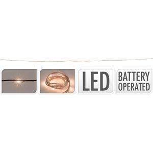 Guirlande électrique corde lumineuse 20 LED - L 2 m - Différents modèles - Blanc chaud