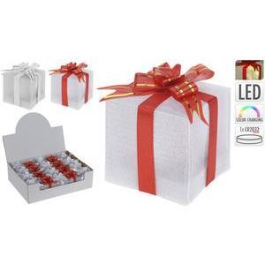 Cadeau LED - 5 x 5 cm - Différents modèles - Multicolore