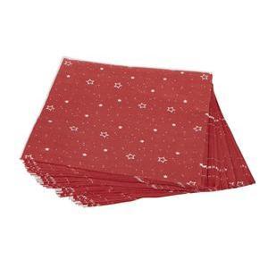 50 serviettes de table Stars - Rouge, vert