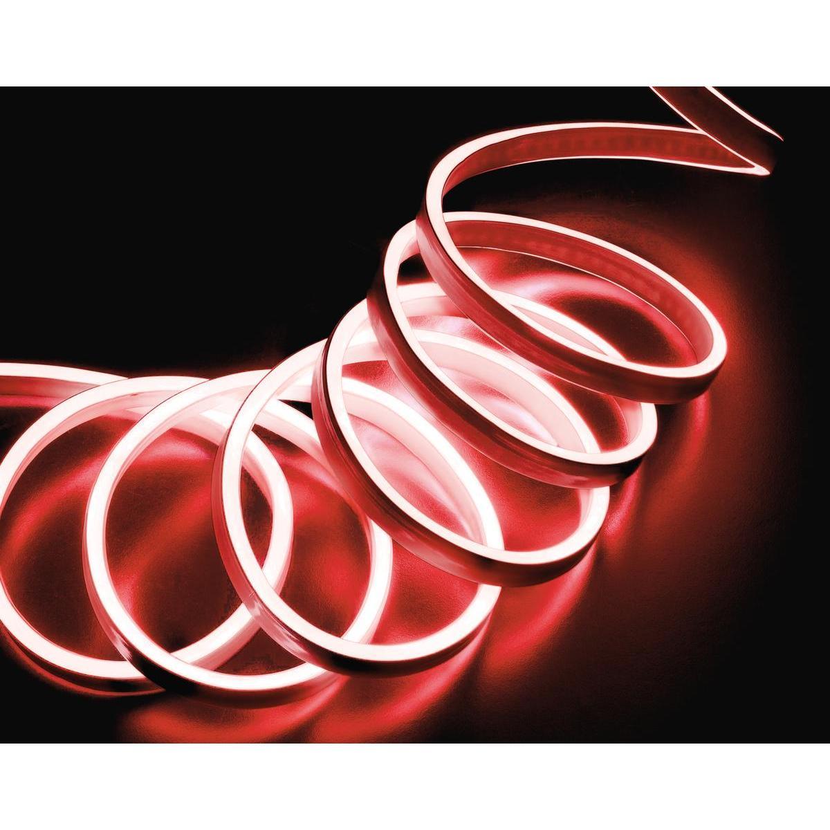 Tube effet néon LED - 5 m - Différents modèles - Rouge