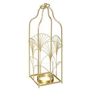 Chandelier cage dorée - H 35 cm