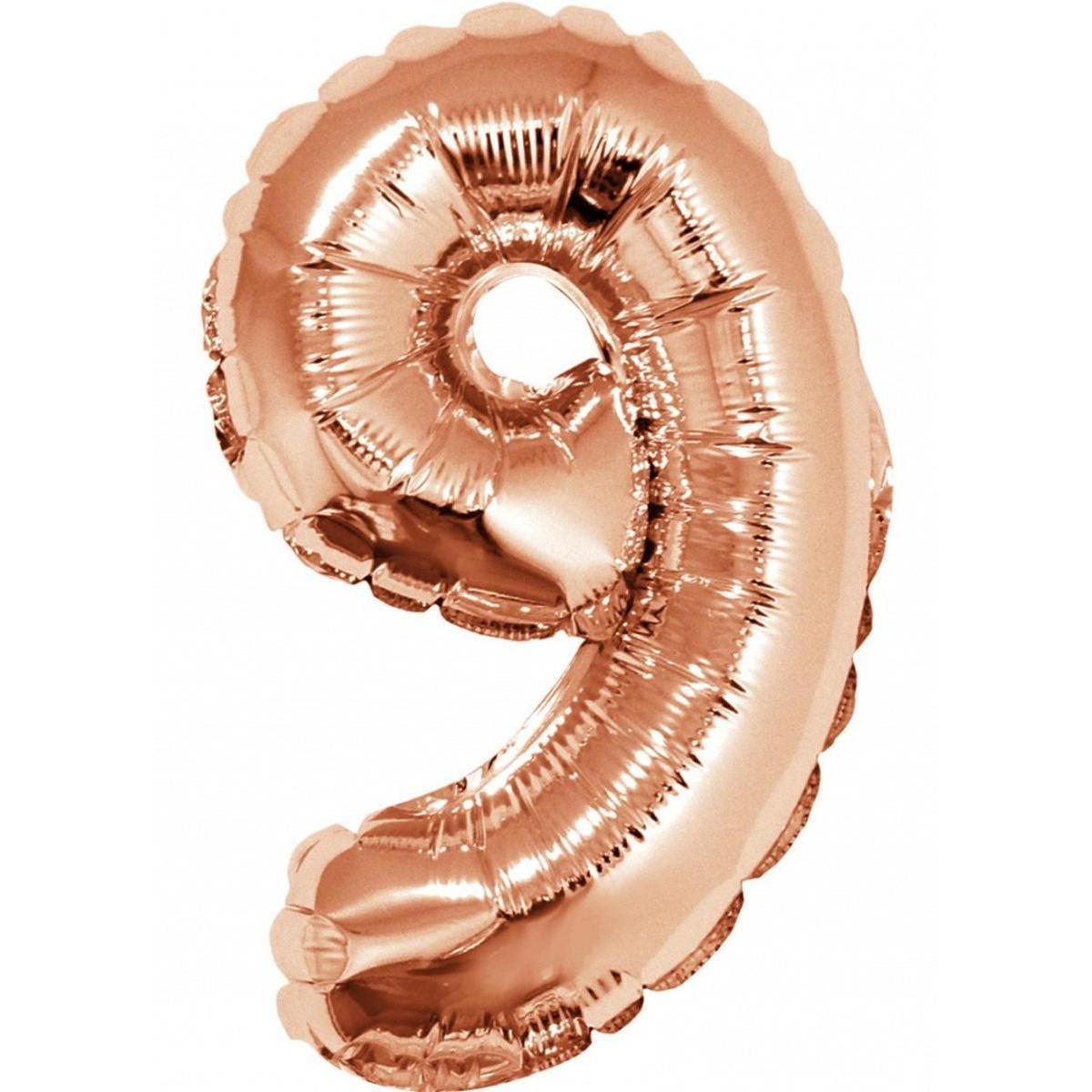 Ballon chiffre 9 - H 40 cm - Rose gold - C'PARTY