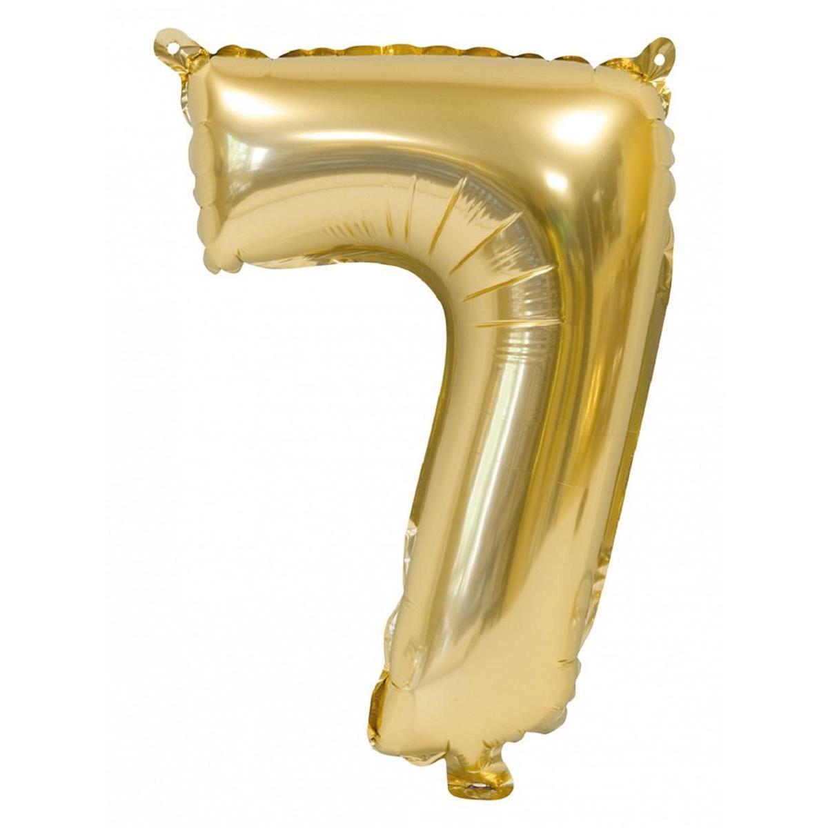 Ballon chiffre 7 - H 40 cm - Or - C'PARTY