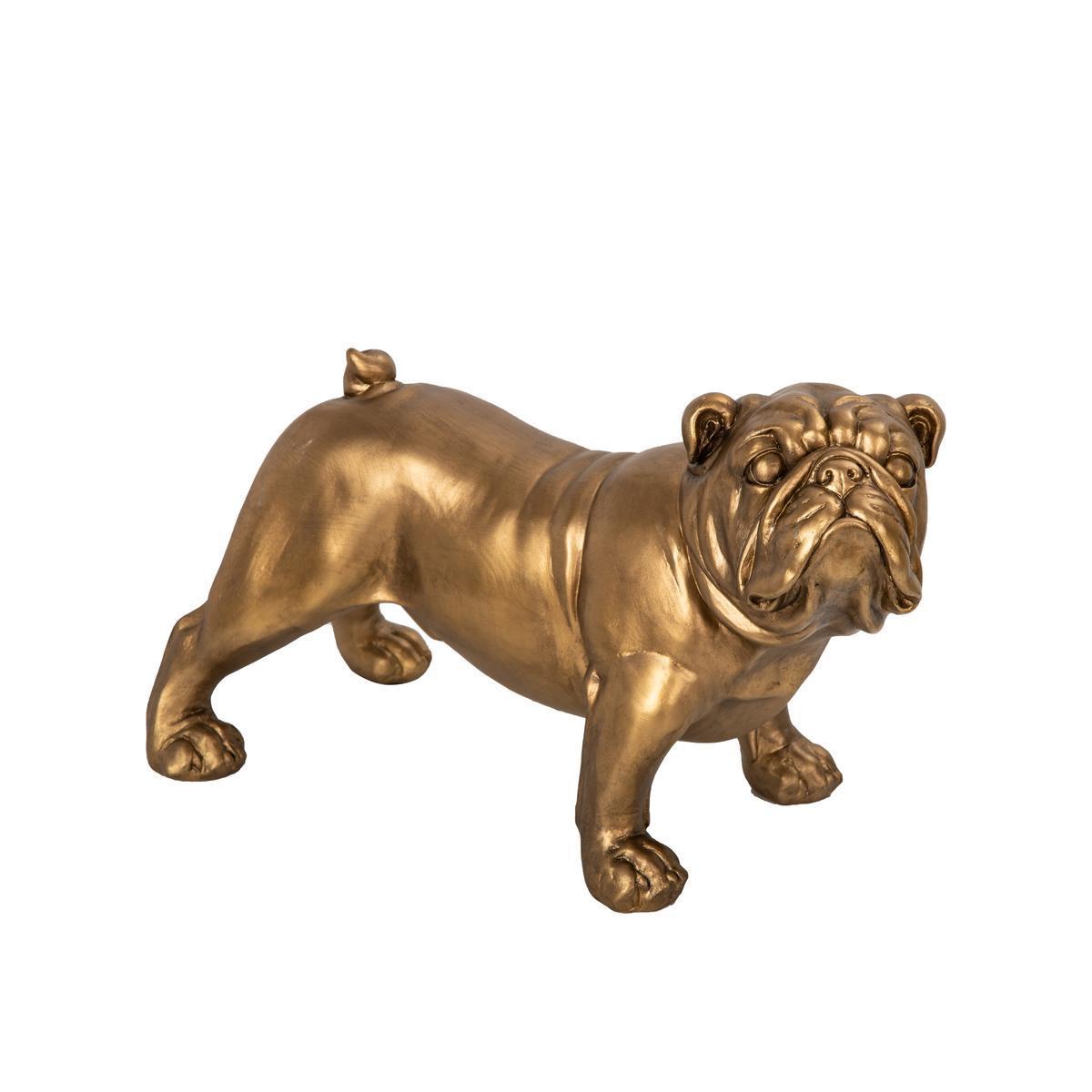 Statuette déco de Bulldog - 38.5 x H 23.5 x 18 cm - Différents coloris - Or - K.KOON