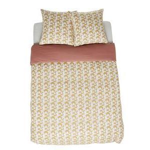 Parure de lits à motifs - L 240 x l 220 cm - Jaune, rose, blanc